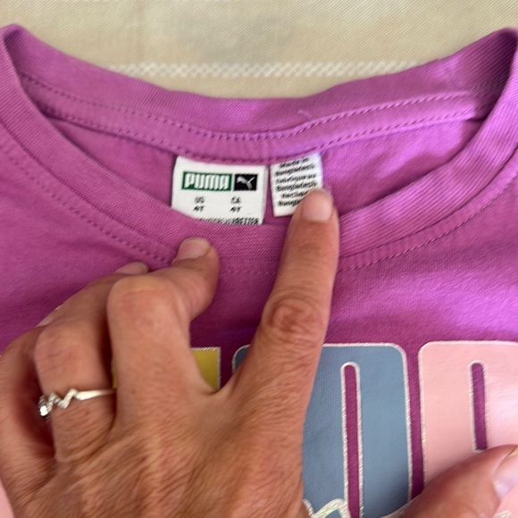 Puma Kids' Purple Top and Gray Leggings Set - Picture 3 of 6